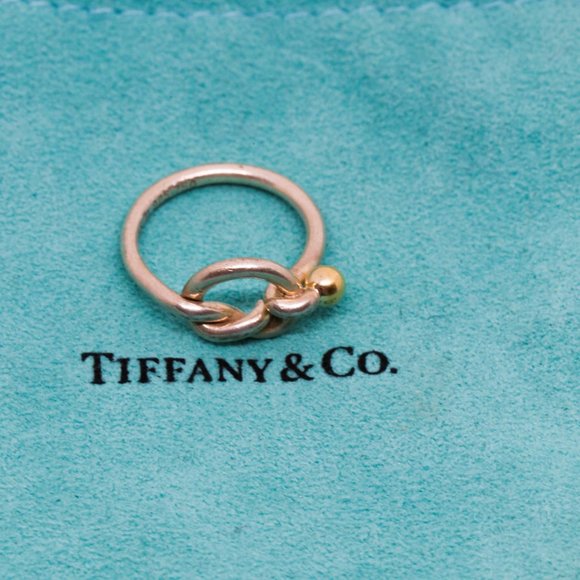Tiffany & Co. Two Tone Silver & 18k Gold Forever - Picture 6 of 9